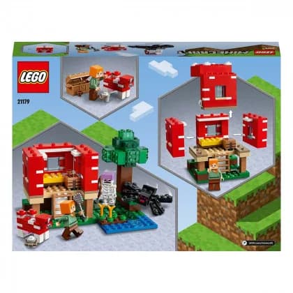 Конструктор Lego Minecraft Грибний будинок 272дет 21179 фото 2 Конструктор Lego Minecraft Грибний будинок 272дет 21179 фото 2