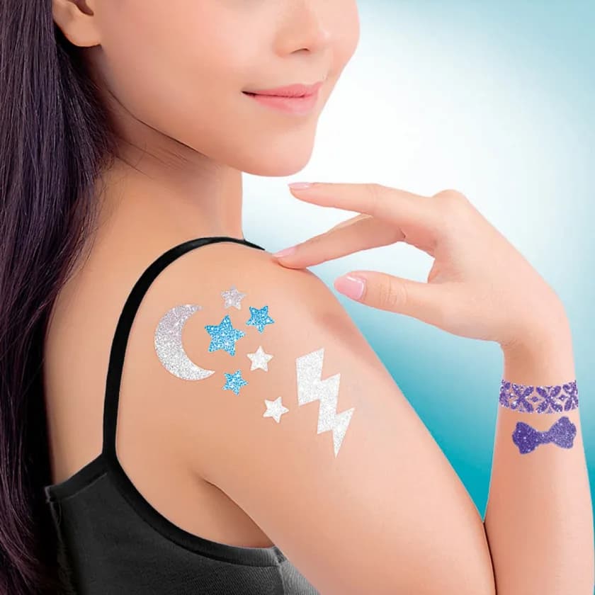 Набор для тату Clementoni Glitter Tattoos 18513 фото 3 Набор для тату Clementoni Glitter Tattoos 18513 фото 3
