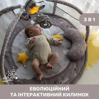 Килимок з дугами і мобілем Chicco Enjoy Colours Gym 09866.00 фото 2 Килимок з дугами і мобілем Chicco Enjoy Colours Gym 09866.00 фото 2