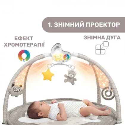 Килимок з дугами і мобілем Chicco Enjoy Colours Gym 09866.00 фото 3 Килимок з дугами і мобілем Chicco Enjoy Colours Gym 09866.00 фото 3
