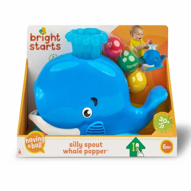 Игрушка музыкальная Bright Starts Silly Spout Whale Popper 10934 фото 2 Игрушка музыкальная Bright Starts Silly Spout Whale Popper 10934 фото 2