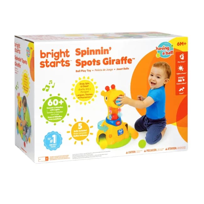 Іграшка музична Bright Starts Spinnin’ Spots Giraffe 17410 фото 2 Іграшка музична Bright Starts Spinnin’ Spots Giraffe 17410 фото 2