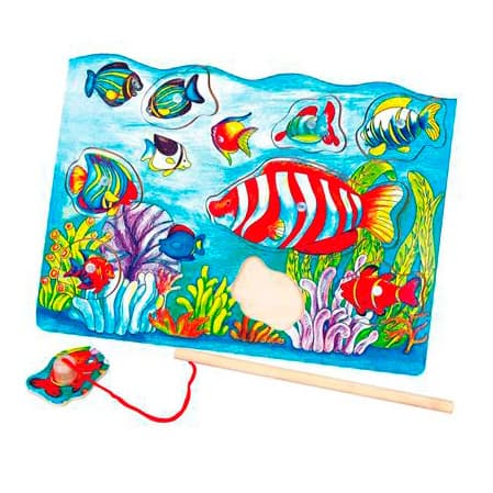 Рамка-вкладиш Viga Toys Магнітна рибалка 58423 Рамка-вкладиш Viga Toys Магнітна рибалка 58423