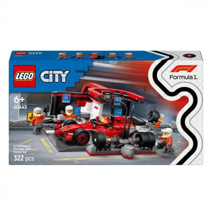 Конструктор Lego City Піт-стоп і піт-екіпаж F1 322дет 60443