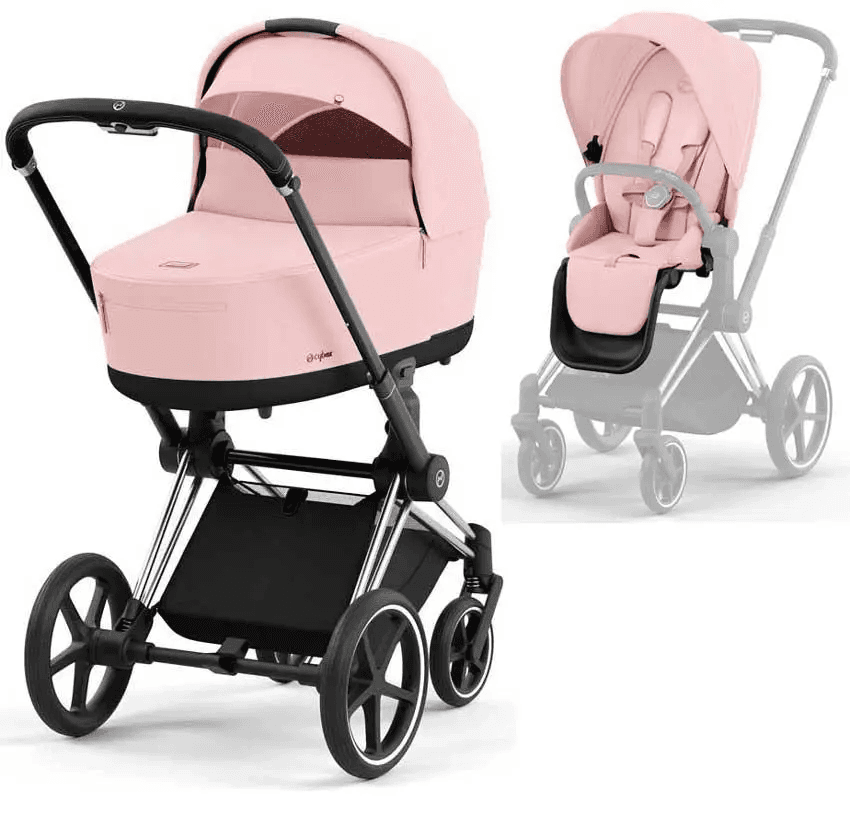 Коляска универсальная 2в1 Cybex Priam 4.0 Peach Pink/Chrome Black 523000829/5 Коляска универсальная 2в1 Cybex Priam 4.0 Peach Pink/Chrome Black 523000829/5