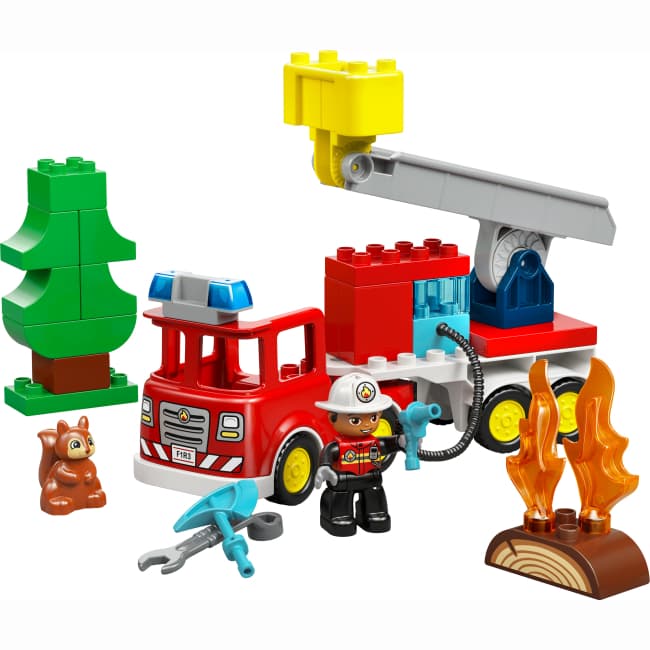 Конструктор Lego Duplo Пожежна машина з пожежником 28дет 10473