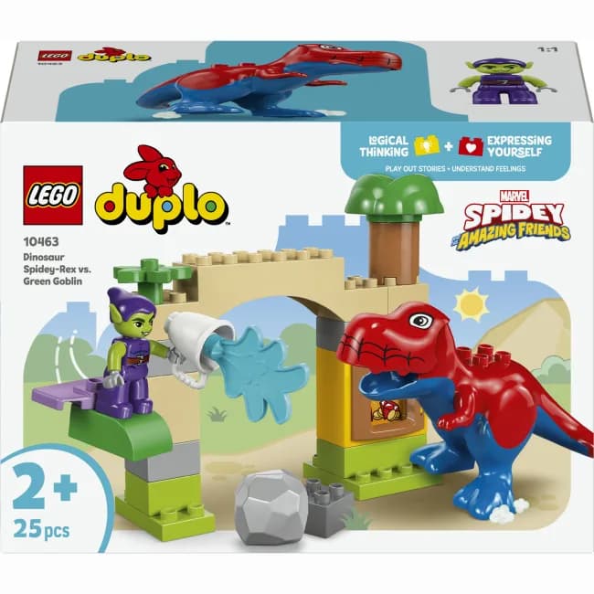 Конструктор Lego Duplo Динозавр Spidey-Rex против Зеленого Гоблина 25дет 10463 фото 2 Конструктор Lego Duplo Динозавр Spidey-Rex против Зеленого Гоблина 25дет 10463 фото 2