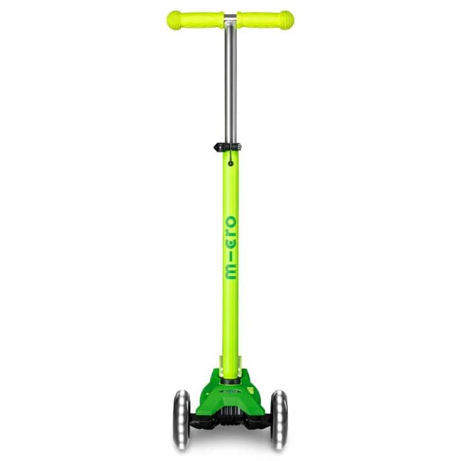 Самокат 3-х колісний MICRO Maxi Deluxe Glow LED Green parrot MMD232 фото 4 Самокат 3-х колісний MICRO Maxi Deluxe Glow LED Green parrot MMD232 фото 4