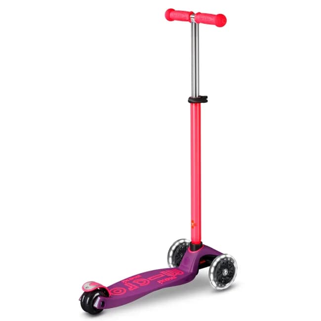 Самокат 3-х колісний Micro Maxi Deluxe Neon LED Ultra pink MMD233 фото 3 Самокат 3-х колісний Micro Maxi Deluxe Neon LED Ultra pink MMD233 фото 3
