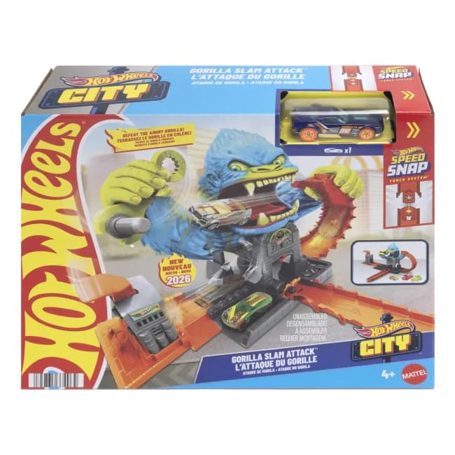 Набор игровой Hot Wheels Атака лютой гориллы JHL92 фото 2 Набор игровой Hot Wheels Атака лютой гориллы JHL92 фото 2