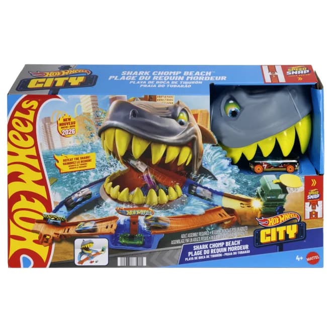 Набор игровой Hot Wheels Пляжная атака акулы JHL96 фото 2 Набор игровой Hot Wheels Пляжная атака акулы JHL96 фото 2