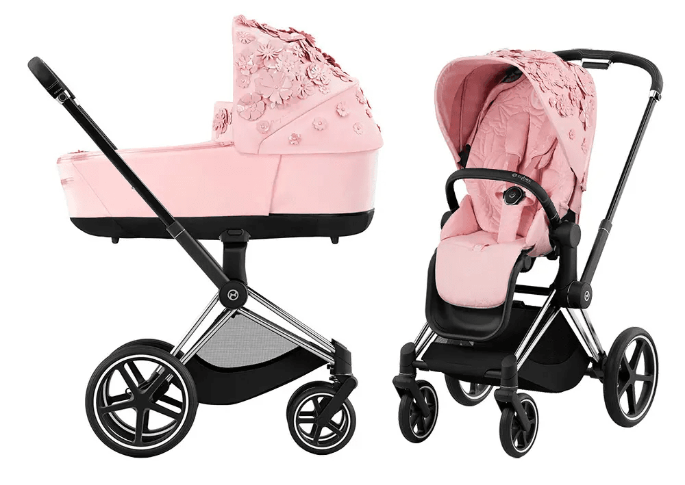 Коляска універсальна 2в1 Cybex Priam 4.0 Simply Flowers Pink/Chrome Black 522000929/1
