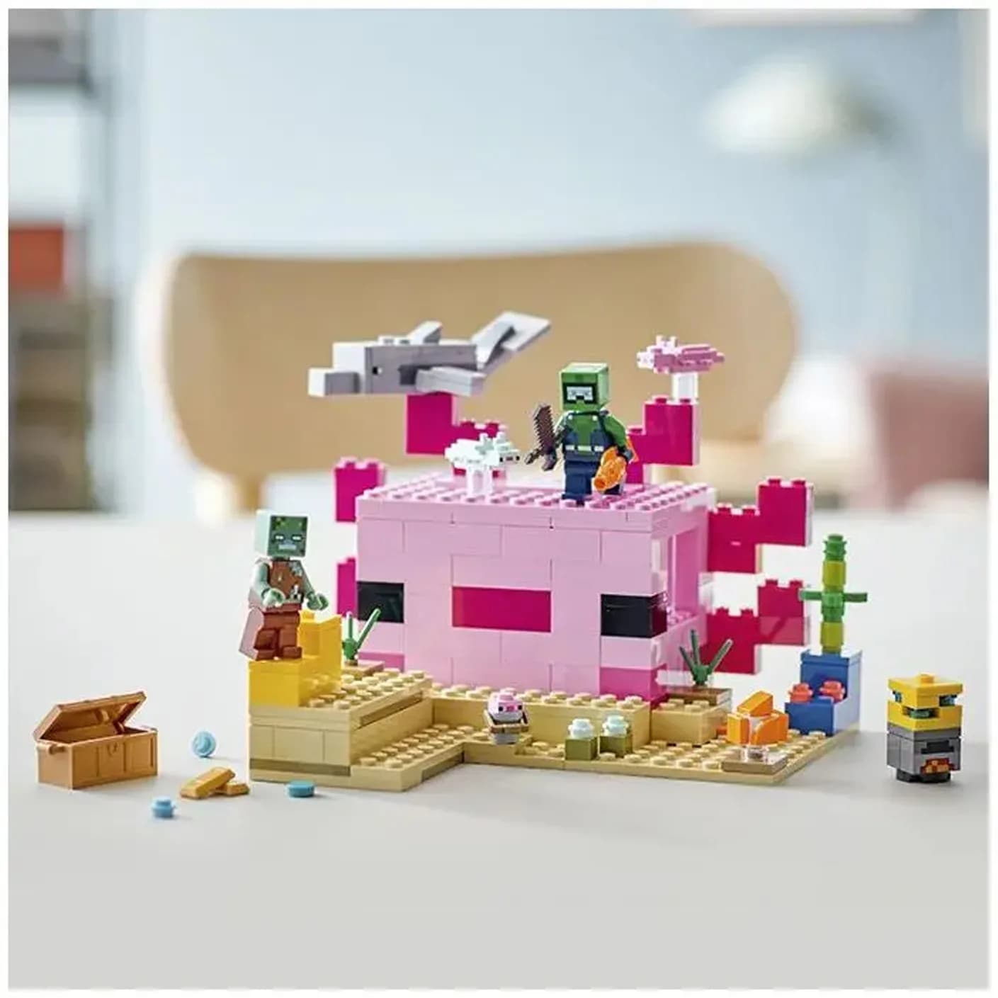 Конструктор Lego Minecraft Дом-Аксолотль 242дет 21247 фото 3 Конструктор Lego Minecraft Дом-Аксолотль 242дет 21247 фото 3
