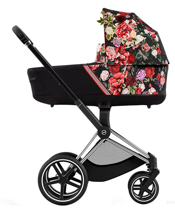 Коляска універсальна (люлька) Cybex Priam 4.0 Spring Blossom Dark/Chrome Black 519003987/2-1 Коляска універсальна (люлька) Cybex Priam 4.0 Spring Blossom Dark/Chrome Black 519003987/2-1