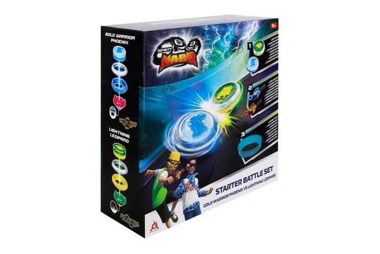 Набор игровой Infinity Nado Starter Battle Set Золотой Воин Феникс и Ослепительный Леопард EU654183 Набор игровой Infinity Nado Starter Battle Set Золотой Воин Феникс и Ослепительный Леопард EU654183