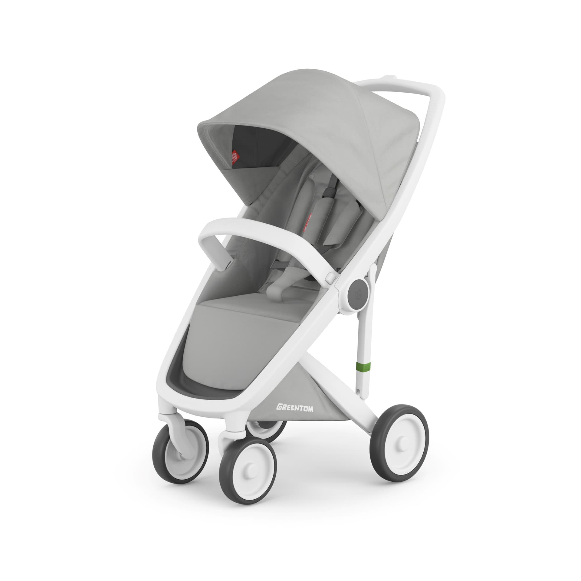 Коляска прогулочная Greentom Classic GCGW-1 Grey-White Коляска прогулочная Greentom Classic GCGW-1 Grey-White