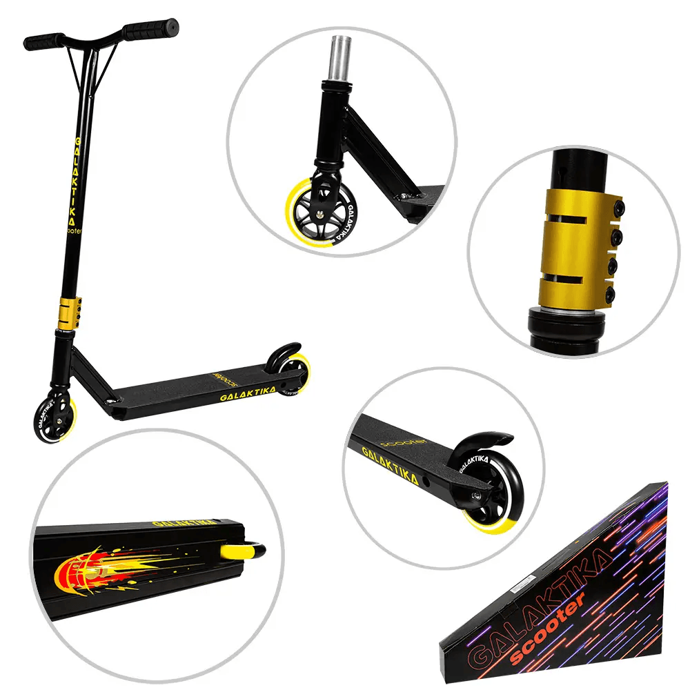 Самокат трюковый Tilly Galaktika GS-0087 Yellow Самокат трюковый Tilly Galaktika GS-0087 Yellow