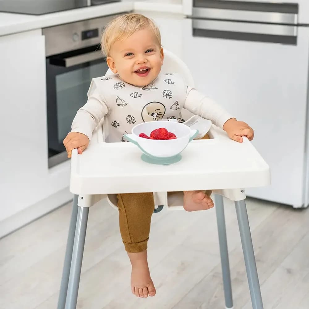 Тарелка с крышкой и ложкой на присоске BabyOno 1063/04 фото 6 Тарелка с крышкой и ложкой на присоске BabyOno 1063/04 фото 6