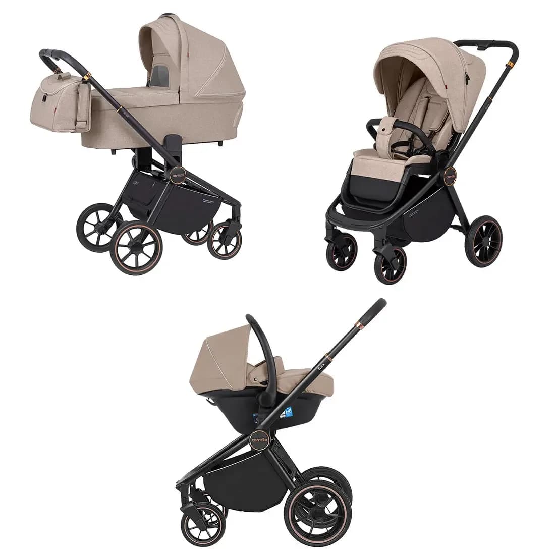 Коляска универсальная 3в1 CARRELLO Epica Almond Beige CRL-8511 фото 2