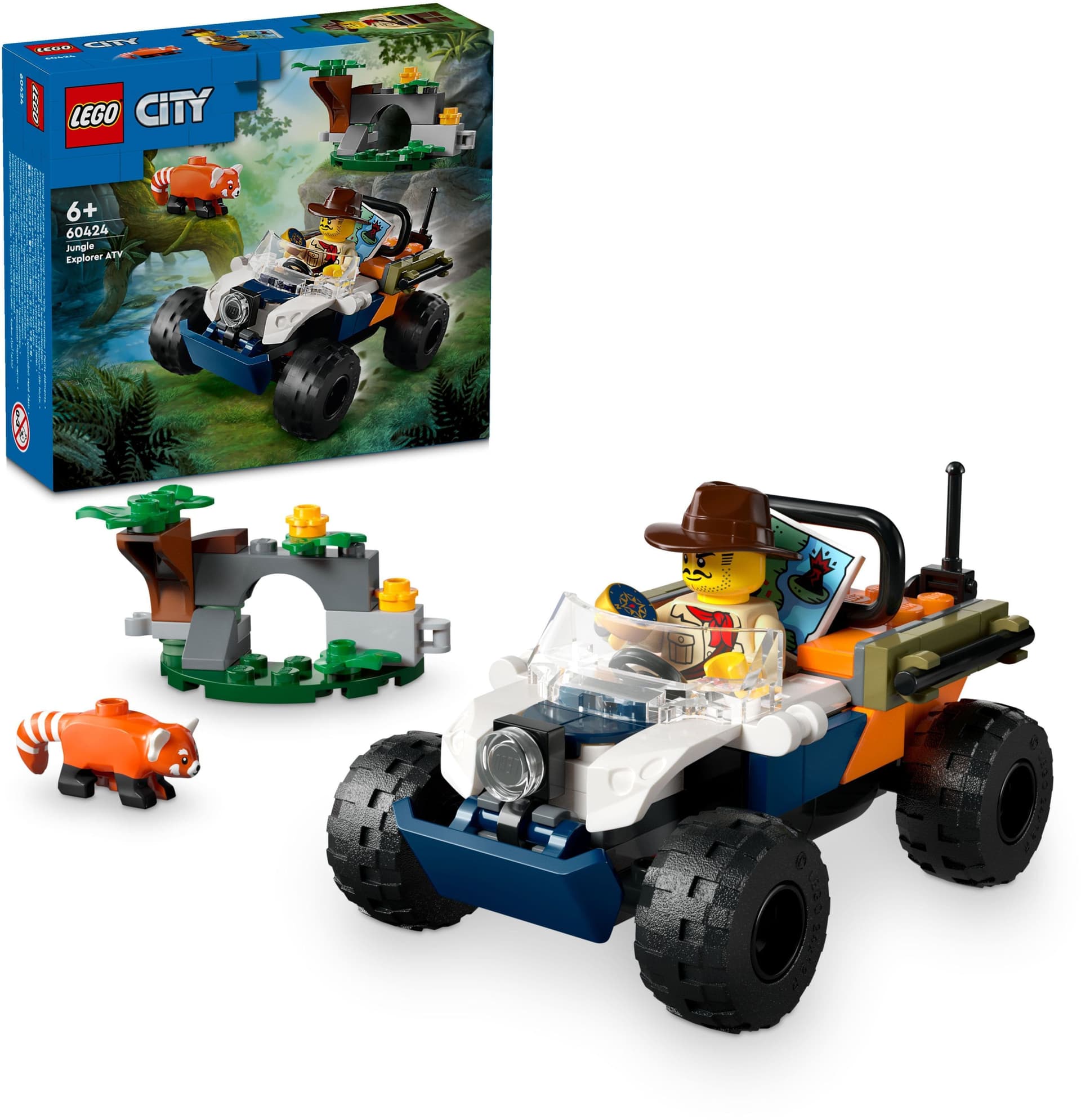 Конструктор Lego City Квадроцикл для дослідження джунглів 92дет 60424 Конструктор Lego City Квадроцикл для дослідження джунглів 92дет 60424