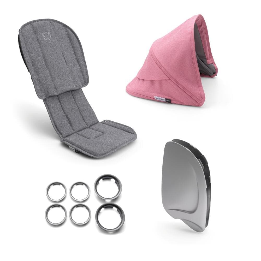 Комплект текстилю Style set для Bugaboo Ant Grey Melange/Pink Melange 910210PI01