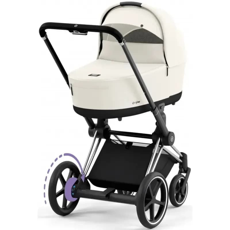 Коляска універсальна 2в1 Cybex e-Priam Off White/Chrome Black 520020102OW/2 фото 2