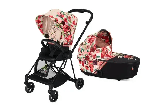 Коляска універсальна 2в1 Cybex Mios 4.0 Spring Blossom Light/Matt Black 519004013/1 Коляска універсальна 2в1 Cybex Mios 4.0 Spring Blossom Light/Matt Black 519004013/1