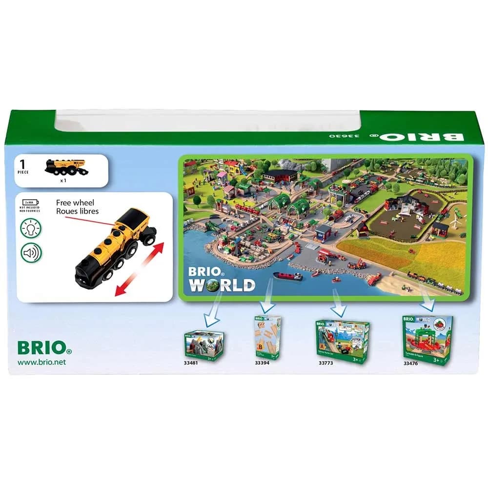 Могучий золотой локомоти на батарейках для железной дороги BRIO 33630 фото 7 Могучий золотой локомоти на батарейках для железной дороги BRIO 33630 фото 7