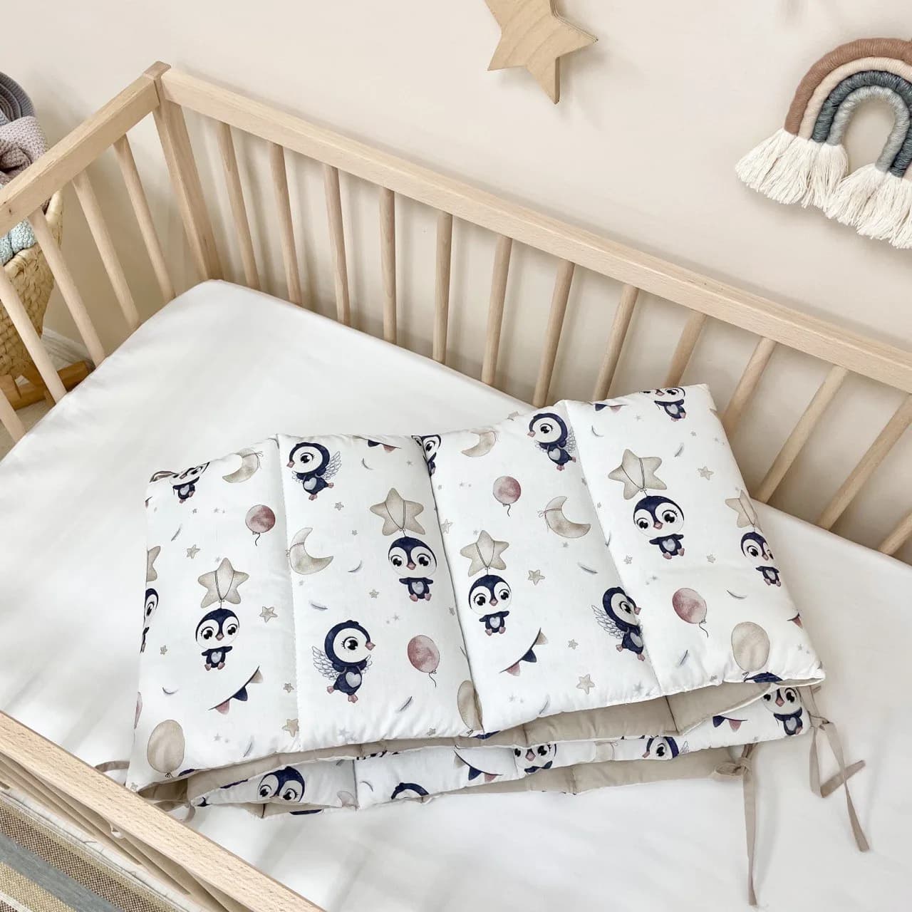Постельный комплект Маленькая Соня Baby Dream Пингвин 6ед 0203152 фото 4 Постельный комплект Маленькая Соня Baby Dream Пингвин 6ед 0203152 фото 4