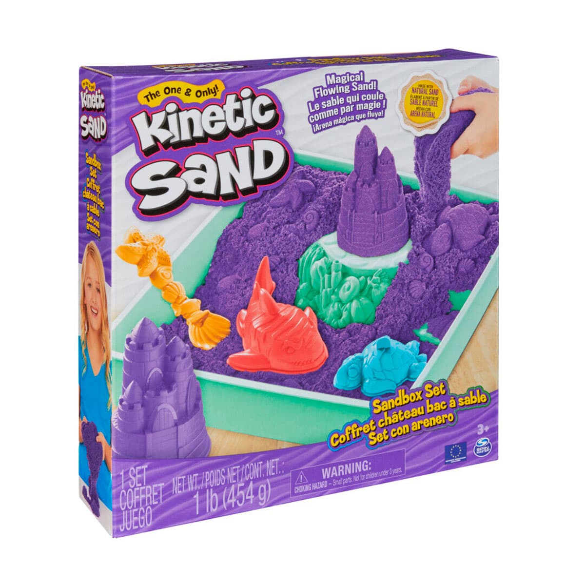 Набор песка с формочками Kinetic Sand Замок из песка 454г 71402 Набор песка с формочками Kinetic Sand Замок из песка 454г 71402