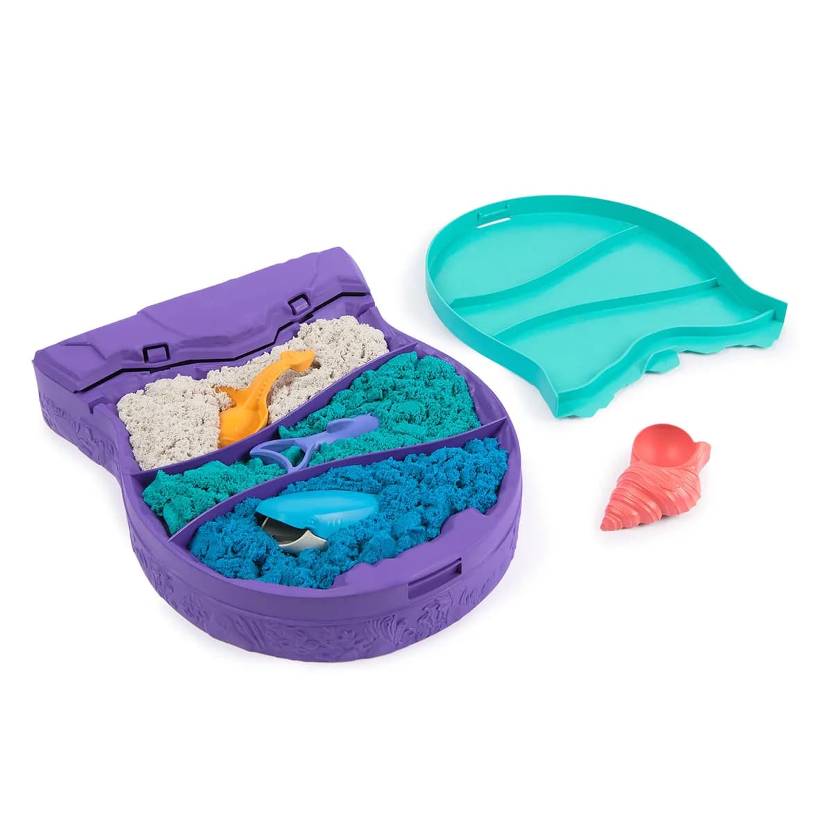 Набір піску з формочками Kinetic Sand Морські глибини 71670 фото 2 Набір піску з формочками Kinetic Sand Морські глибини 71670 фото 2