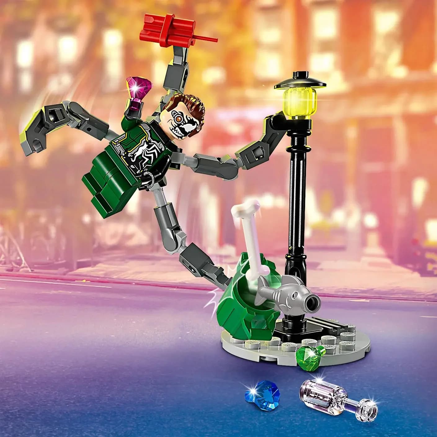 Конструктор Lego Marvel Погоня на мотоциклах Людина-Павук vs. Доктор Восьминіг 77дет 76275 фото 4 Конструктор Lego Marvel Погоня на мотоциклах Людина-Павук vs. Доктор Восьминіг 77дет 76275 фото 4