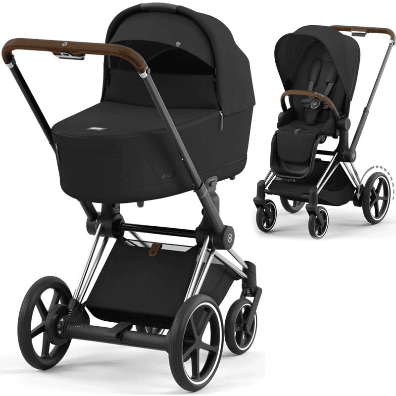 Коляска універсальна 2в1 Cybex e-Priam Sepia Black/Chrome Brown 520020102SB/3