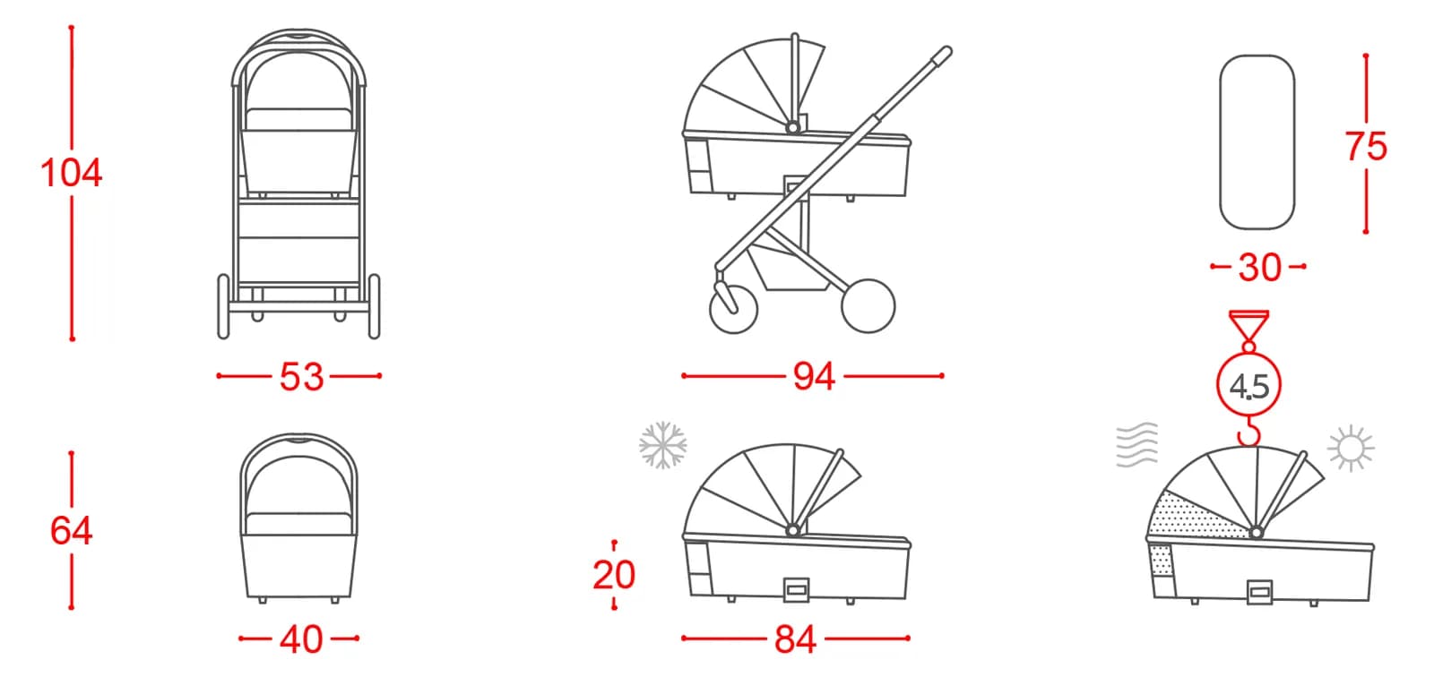 Коляска универсальная 2в1 CARRELLO Alfa+ Falcon Grey CRL-6507 фото 10 Коляска универсальная 2в1 CARRELLO Alfa+ Falcon Grey CRL-6507 фото 10
