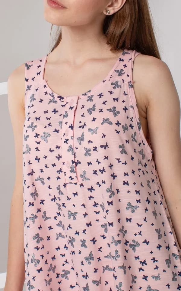 Ночная рубашка для беременных и кормления S-XL Nicoletta 7321 - розовый фото 3