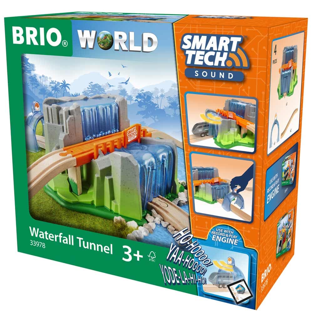 Тунель з водоспадом для залізниці BRIO Smart Tech 33978