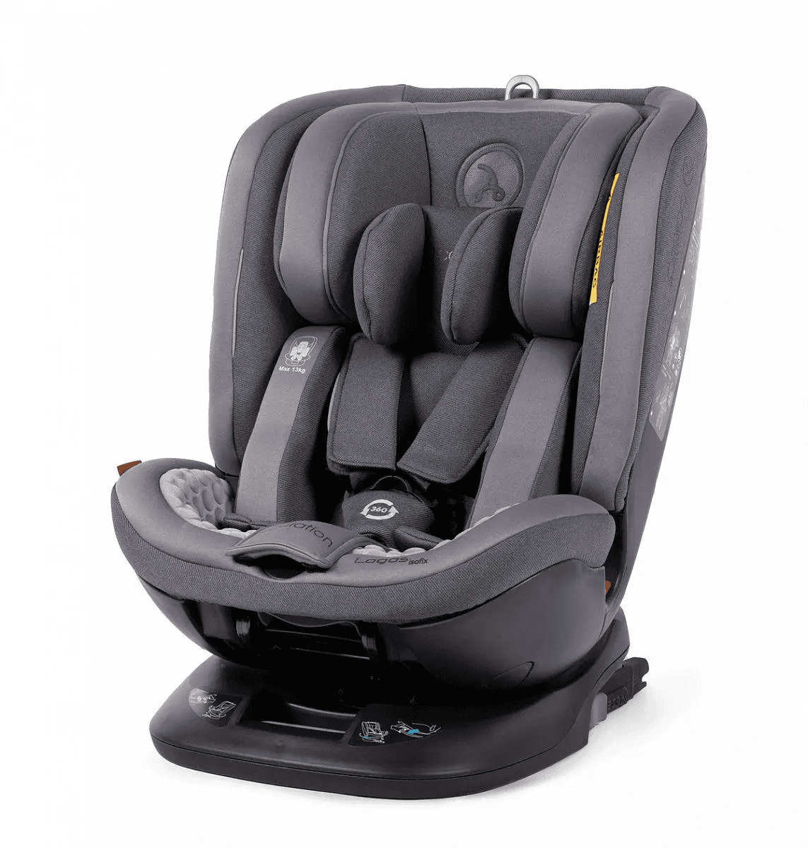 Автокресло Coletto Logos Izofix 0-36 9024-CLIs-14 dark grey Автокресло Coletto Logos Izofix 0-36 9024-CLIs-14 dark grey