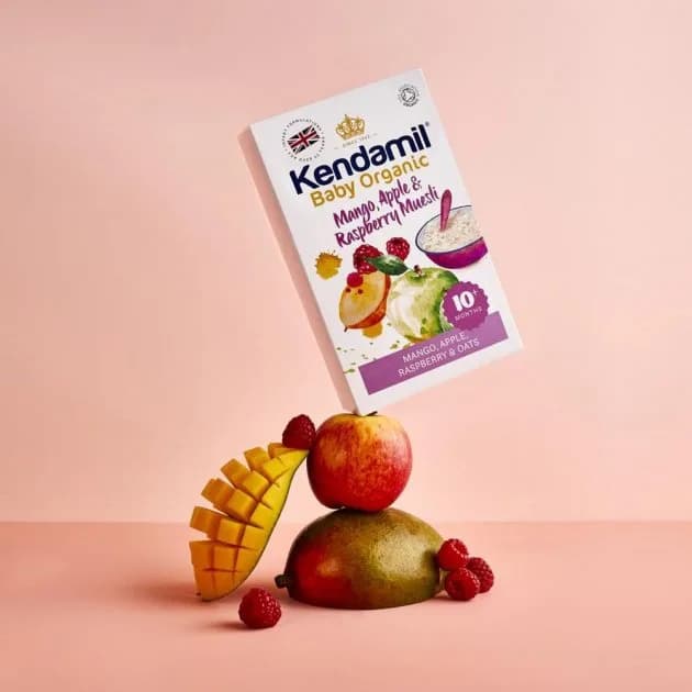 Каша безмолочная овсяная с манго, яблоком и малиной 150г Kendamil 77000080 фото 2 Каша безмолочная овсяная с манго, яблоком и малиной 150г Kendamil 77000080 фото 2