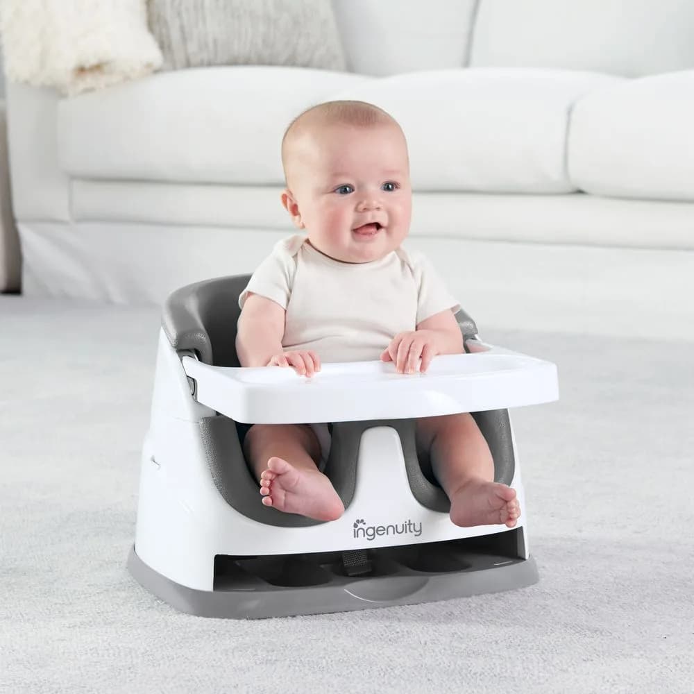 Стульчик-бустер для кормления 2в1 Ingenuity Baby Base 11576 Slate фото 2