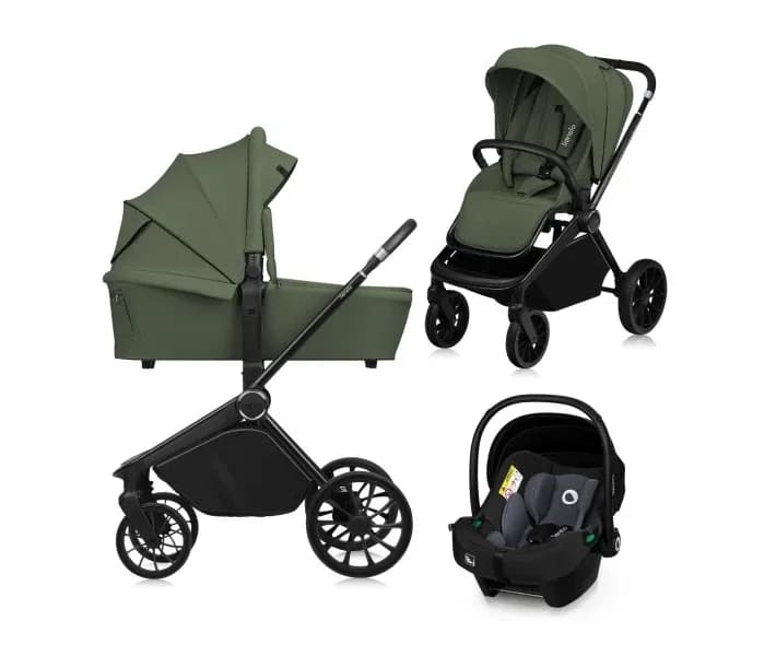Коляска универсальная 3в1 Lionelo Mika Plus green olive LO-MIKA PLUS 3IN1 GREEN OLIVE фото 2 Коляска универсальная 3в1 Lionelo Mika Plus green olive LO-MIKA PLUS 3IN1 GREEN OLIVE фото 2