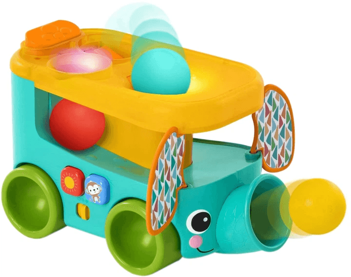 Іграшка музична Bright Starts Pop & Roll Safari Bus 16827 Іграшка музична Bright Starts Pop & Roll Safari Bus 16827