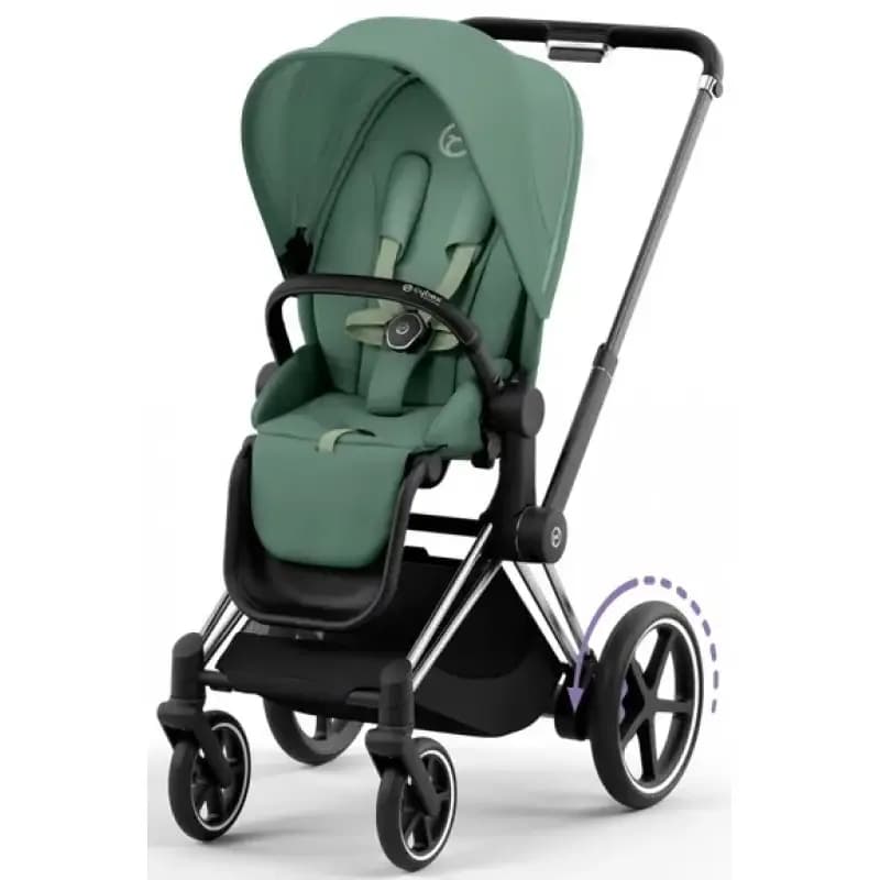 Коляска універсальна 2в1 Cybex e-Priam Leaf Green/Chrome Black 520020102LG/2 фото 2
