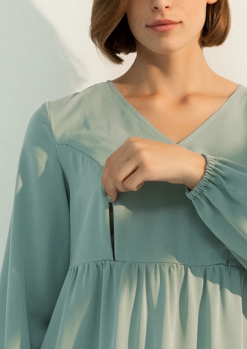 Платье для беременных и кормления S-XL Юла мама Tiffany DR-31.061 фото 3 Платье для беременных и кормления S-XL Юла мама Tiffany DR-31.061 фото 3