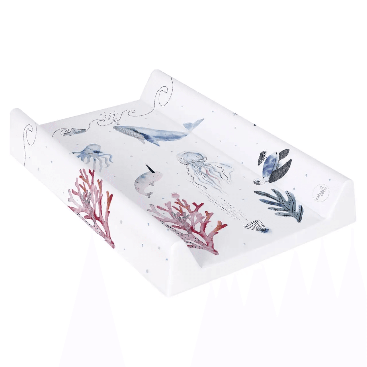 Пеленатор жесткий Ceba Hard changing mat short 50x70 cm Comfort W-203-123-652 681568 watercolor world ocean Пеленатор жесткий Ceba Hard changing mat short 50x70 cm Comfort W-203-123-652 681568 watercolor world ocean