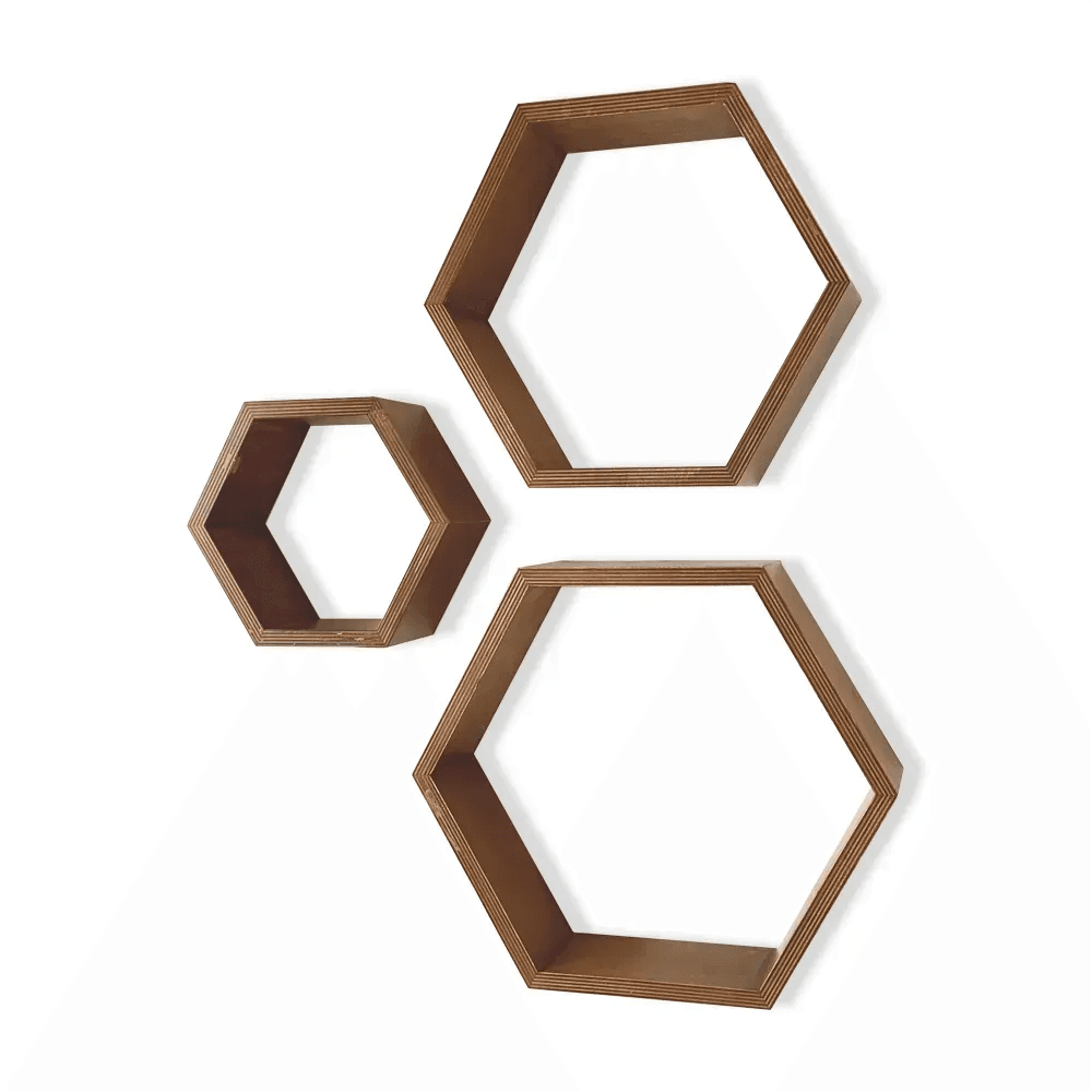 Настінні полички Royal Sleep Honeycombs 2826 Горіх