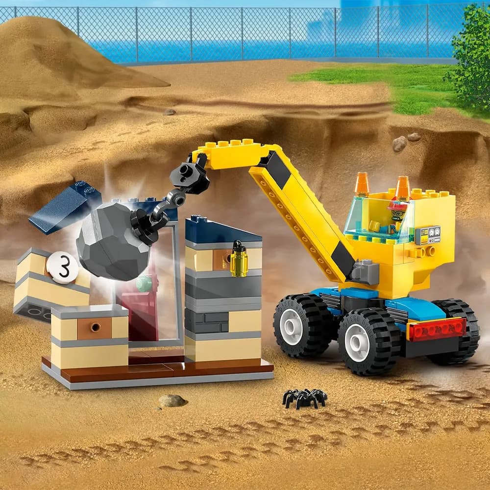 Конструктор LEGO City Строительный грузовик и шаровидный кран-таран 235дет 60391 фото 4