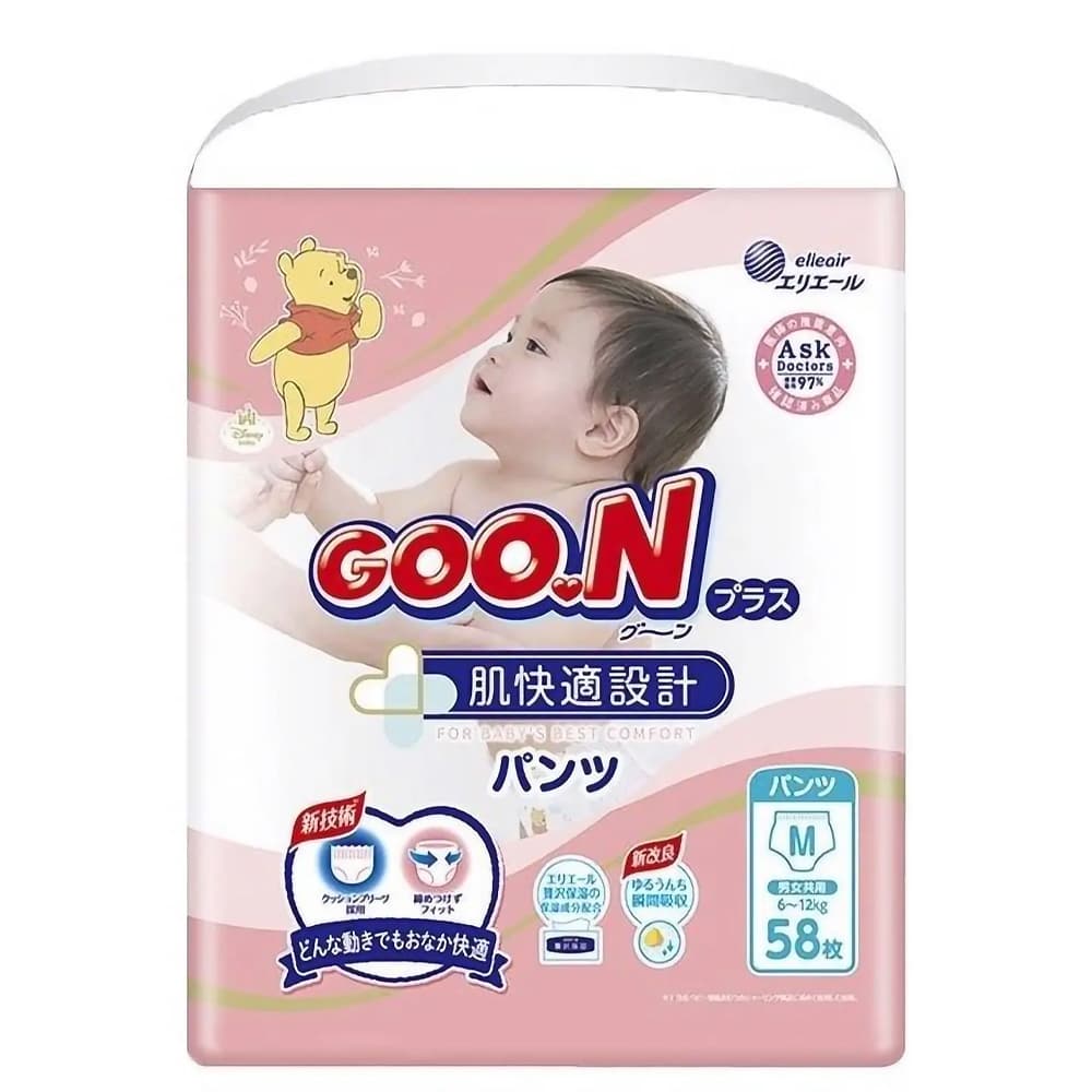 Підгузники-трусики Goo.N Plus M 58шт 843339 Підгузники-трусики Goo.N Plus M 58шт 843339