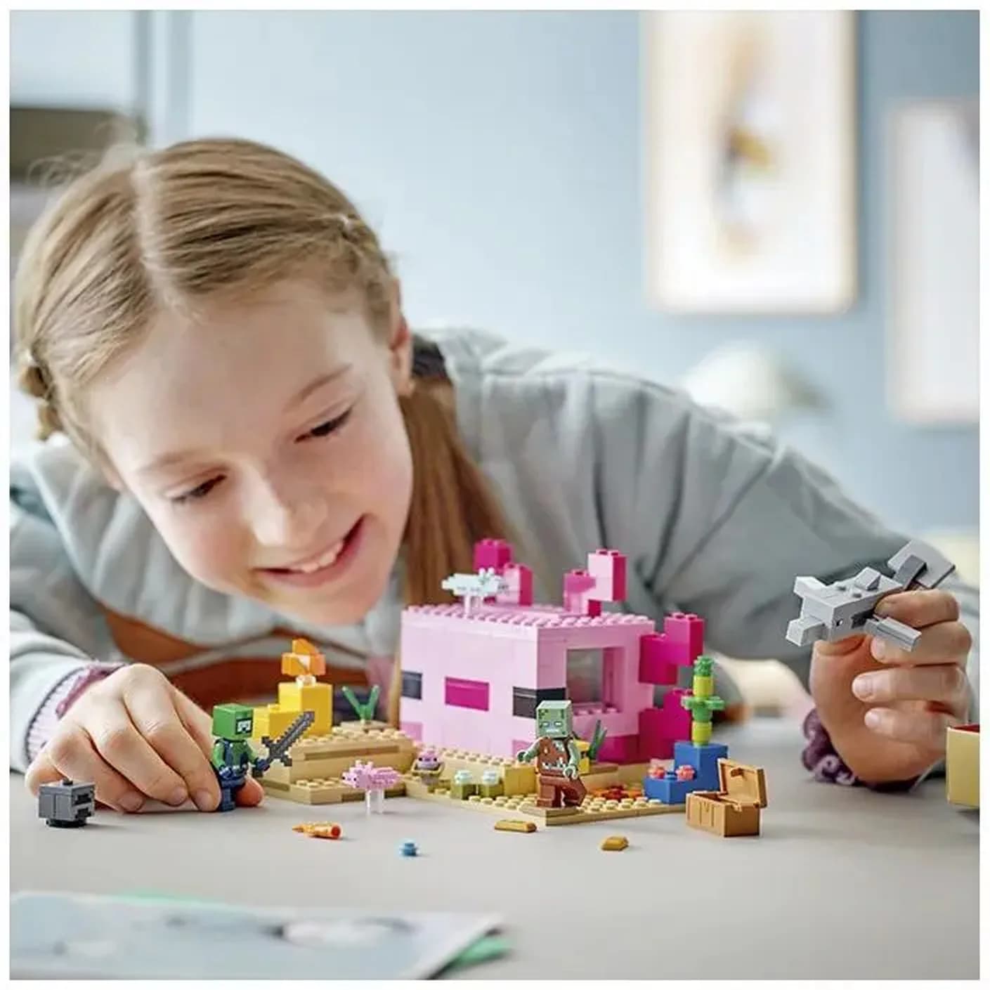 Конструктор Lego Minecraft Дом-Аксолотль 242дет 21247 фото 8 Конструктор Lego Minecraft Дом-Аксолотль 242дет 21247 фото 8