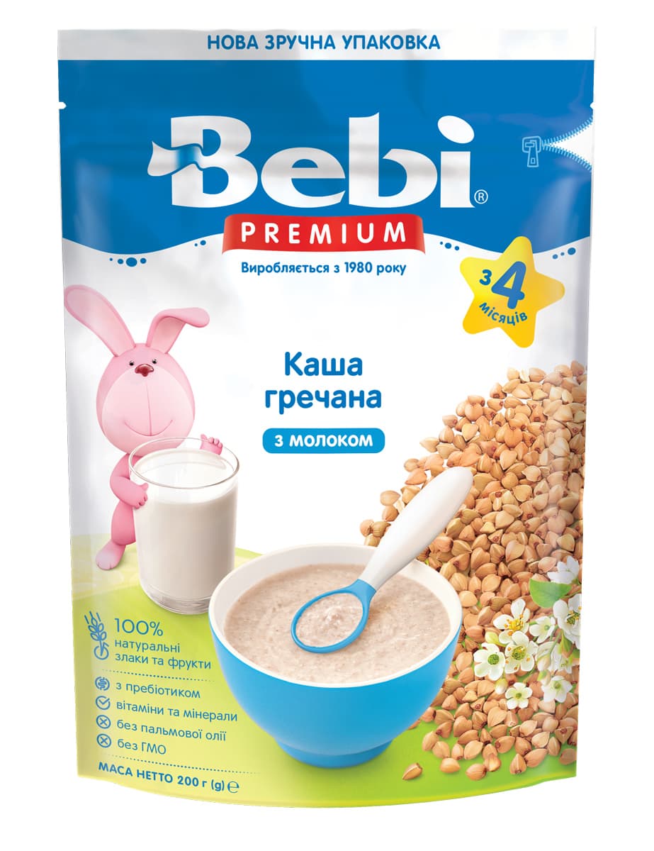 Каша молочная гречневая 200г Bebi Премиум 1104800 Каша молочная гречневая 200г Bebi Премиум 1104800