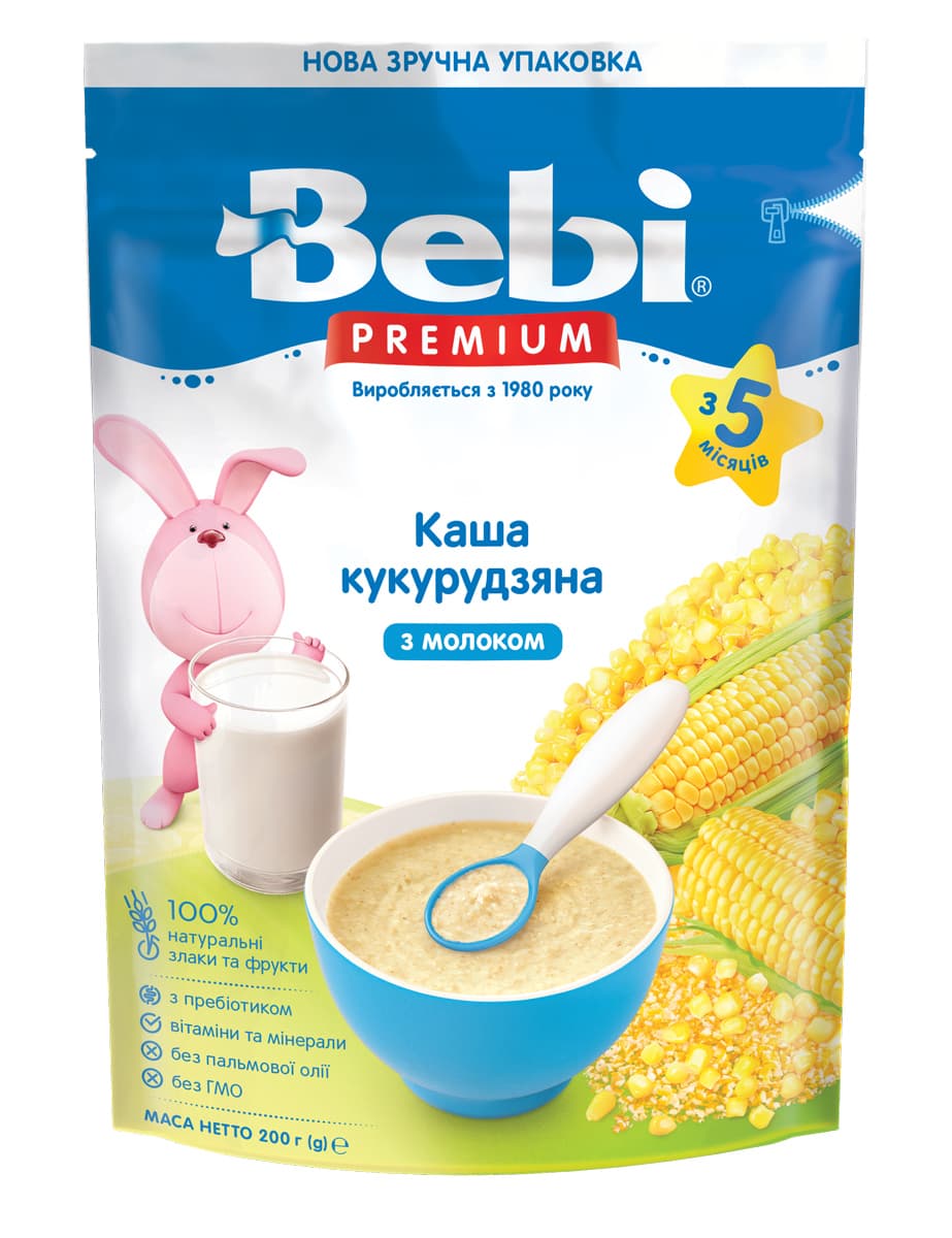 Каша Bebi Премиум молочная кукурузная 200г 1104897 Каша Bebi Премиум молочная кукурузная 200г 1104897